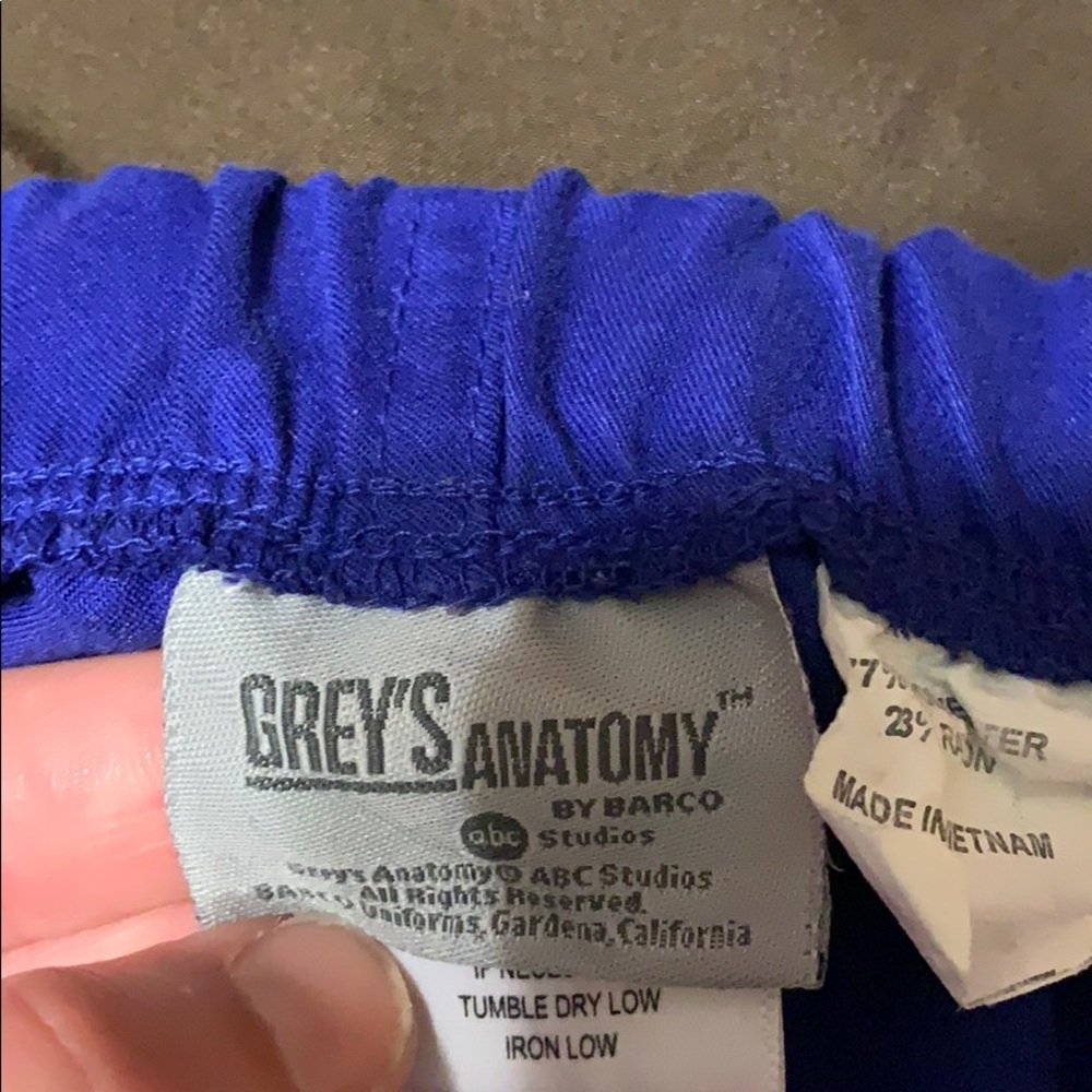 Grey’s Anatomy galaxy blue large tall scrub pants